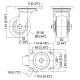 100mm Swivel Heavy Duty Castor with Red Wheel