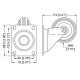 80mm Braked Castor with Black Rubber Wheel