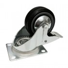80mm Braked Castor with Black Rubber Wheel