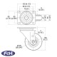100mm Swivel Castor with Blue Rubber Wheel