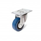 80mm Swivel Castor with Blue Rubber Wheel