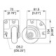 75mm Heavy Duty End Castor
