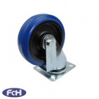 125mm Swivel Castor with Blue Rubber Wheel