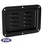 Large Black Dish with Horizontal Louvre Vents