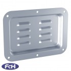 Large Zinc Dish with Horizontal Louvre Vents