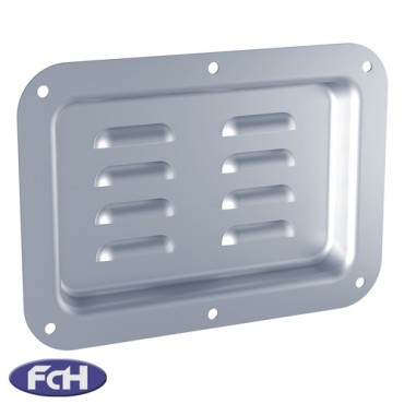 Large Zinc Dish with Horizontal Louvre Vents