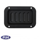 Medium Black Dish with Vertical Louvre Vents