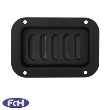 Medium Black Dish with Vertical Louvre Vents