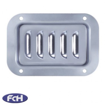 Medium Zinc Dish with Vertical Louvre Vents