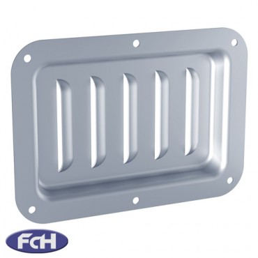 Large Zinc Dish with Vertical Louvre Vents
