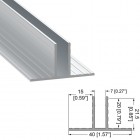 Dividing Wall Aluminium Channel for 7mm Panels (2mts)