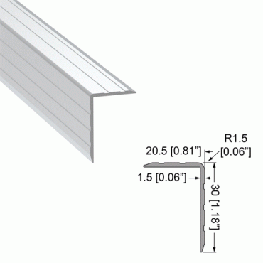 30mm x 20.5mm x 2mt Aluminium Flightcase Angle