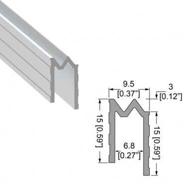 Aluminium Hybrid Extrusion for 6.8mm Panels 