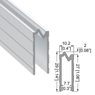Aluminium Hybrid Extrusion for 7.7mm Panels 